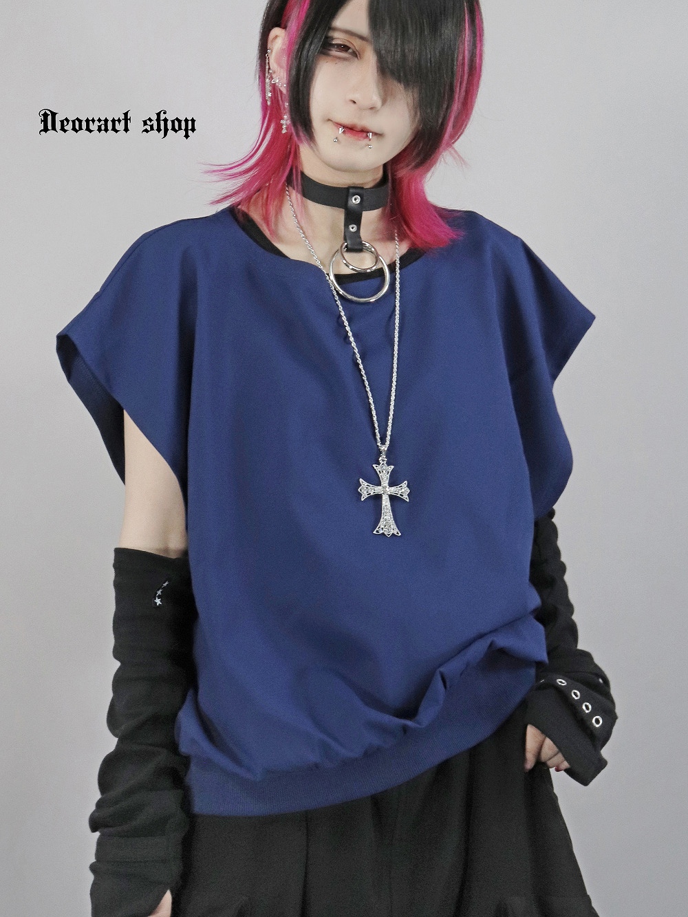 Deorart,ディオラート,モード,ゴシック,Tシャツ,ドレープ,普段使い,スペード,薔薇,裾絞り,地雷系,V系,ヴィジュアル系,大人,ファッション,衣装,メンズ,レディス,通販