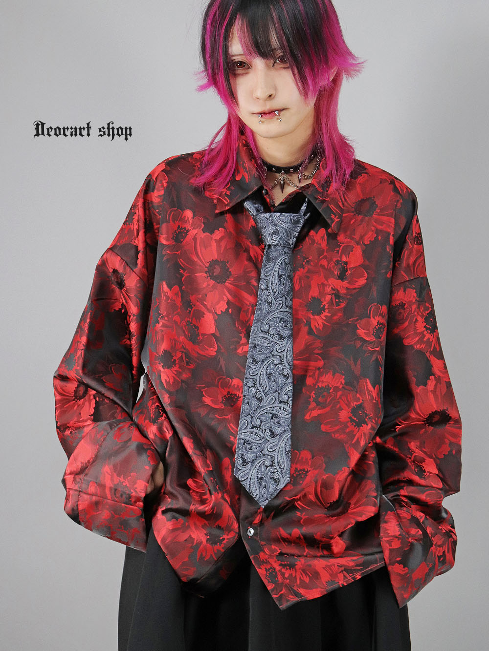 Deorart,ディオラート,ビッグT,オーバーサイズ,プリント,Tシャツ,NECOLA,ネコラ,地雷系, ペア,お揃い,天使,悪魔,メタル系,ライブ,V系,emo,Vrock
