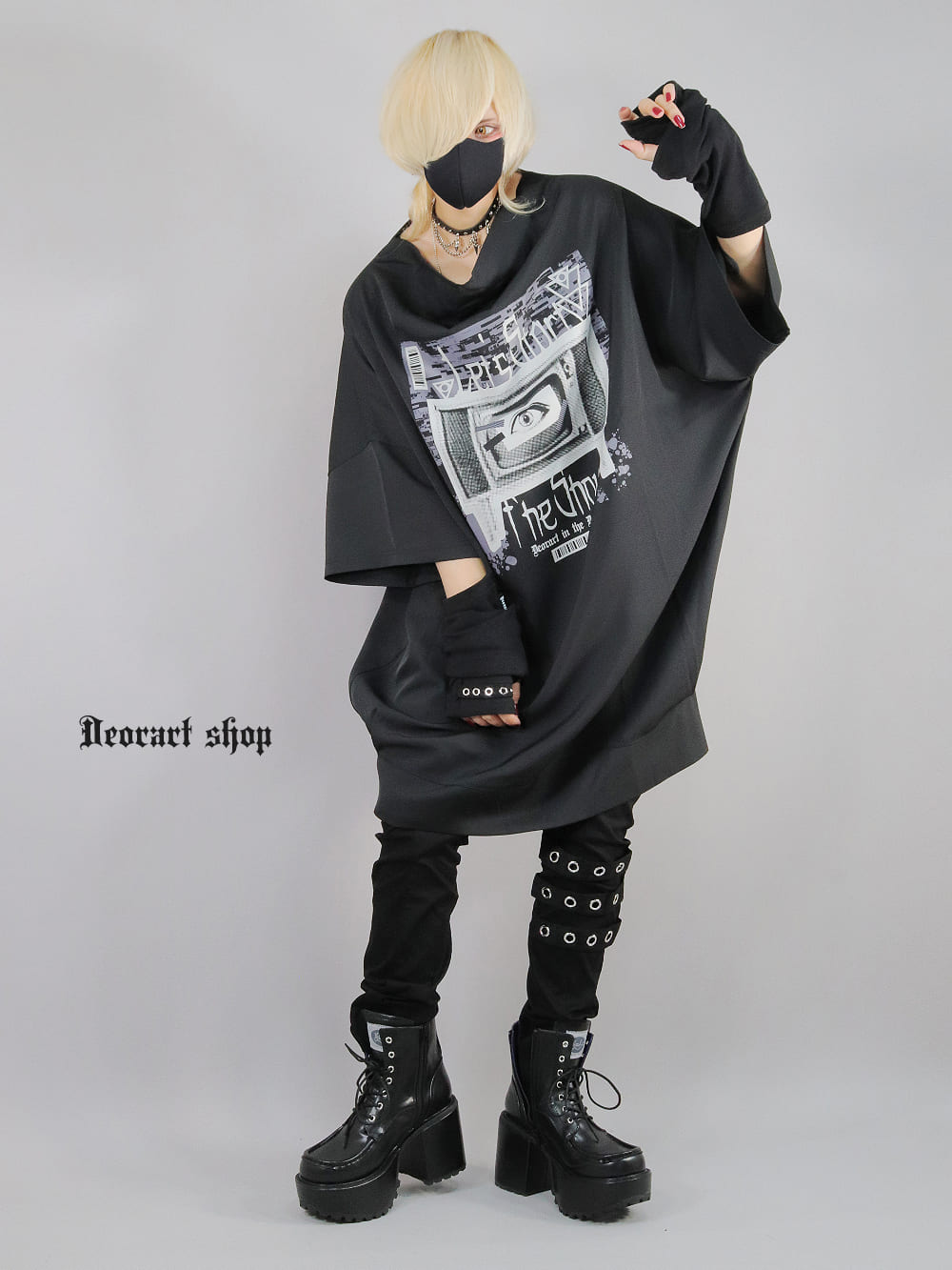 Deorart,ディオラート,通販,レトロ,テレビ,TV,目玉,ホラー,ファッション,Tシャツ,オーバーサイズ,BIGサイズ,ゴス,ゴシック,メンズ,レディス,V系,emo,punk,cyber,japan,fashion,rock,harajyuku,大きいサイズ,モード,服