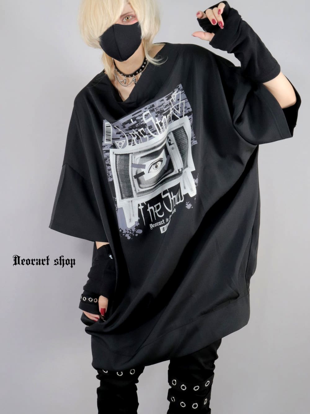 Deorart,ディオラート,通販,レトロ,テレビ,TV,目玉,ホラー,ファッション,Tシャツ,オーバーサイズ,BIGサイズ,ゴス,ゴシック,メンズ,レディス,V系,emo,punk,cyber,japan,fashion,rock,harajyuku,大きいサイズ,モード,服