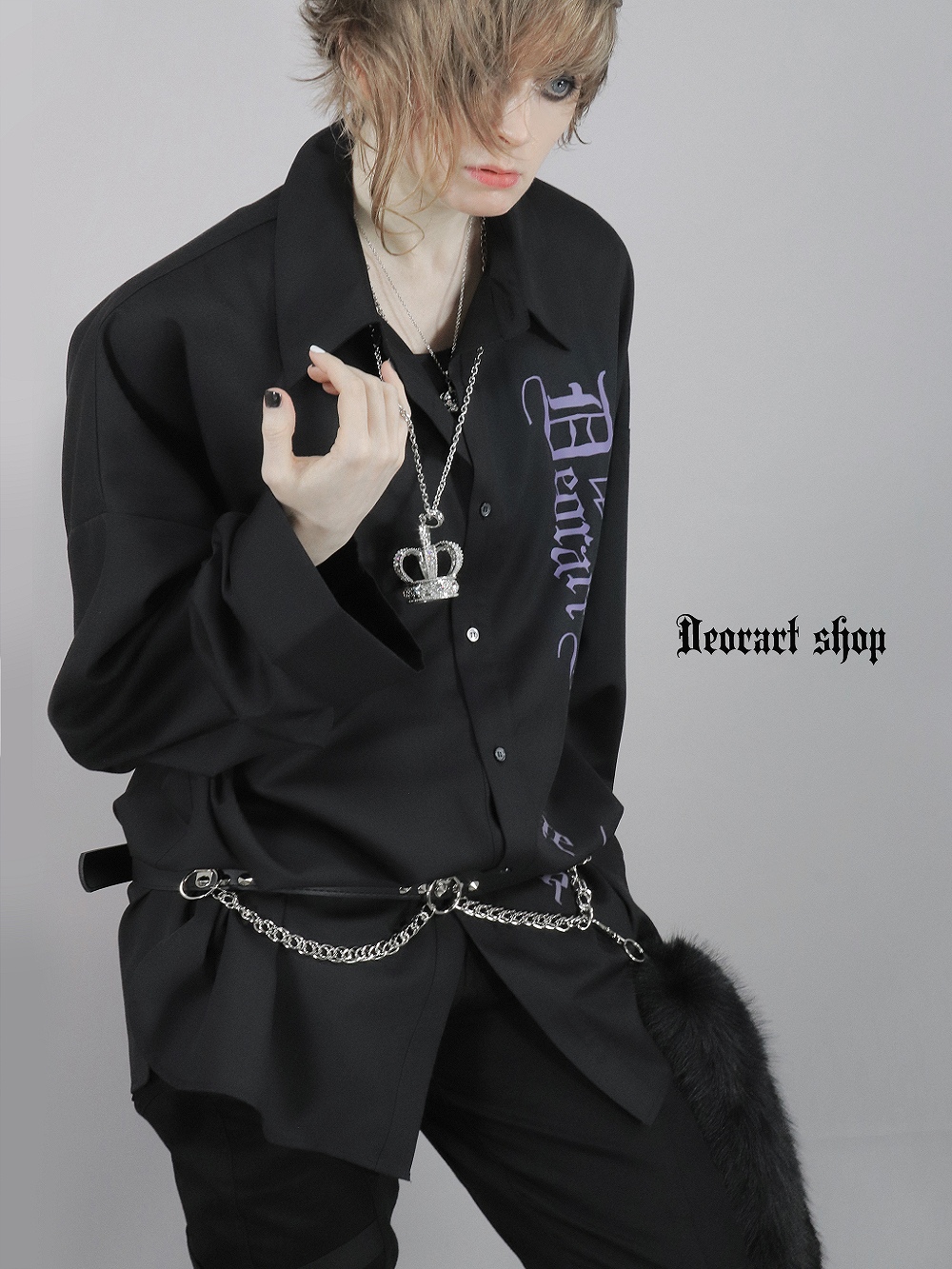 Deorart,ディオラート,ベルト,スタッズ,パンクロック,V系,ファー付,尻尾,しっぽ,メンズ,レディス,mad scientist,emo,fashion