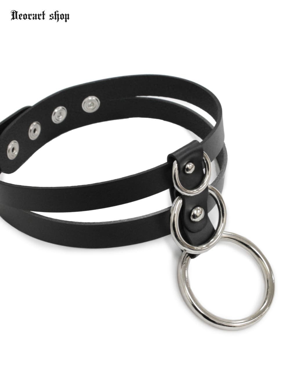BY2092 Double belt ring choker ダブルベルト コルセット チョーカー