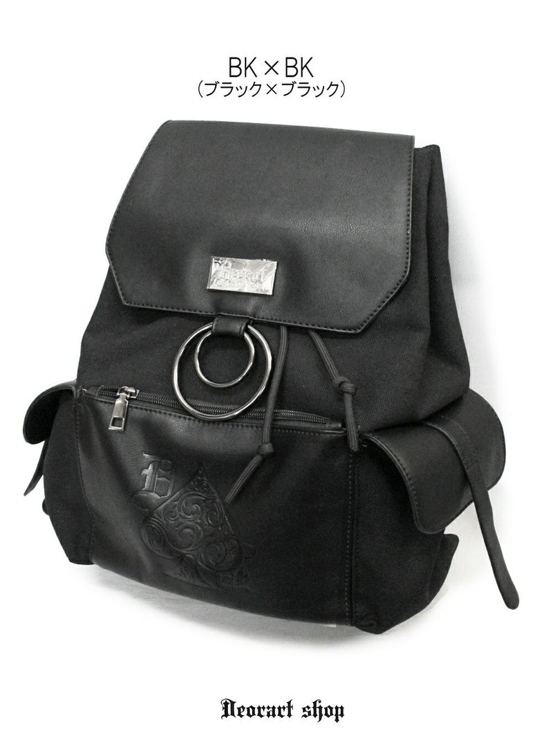 Deorart,ディオラート,ショルダーバッグ,トートバッグ,ツールバッグ,ゴシック,パンクロック,V系,ヴィジュアル系,トランプ柄,スペード,メンズ,レディス,バッグ,リュック