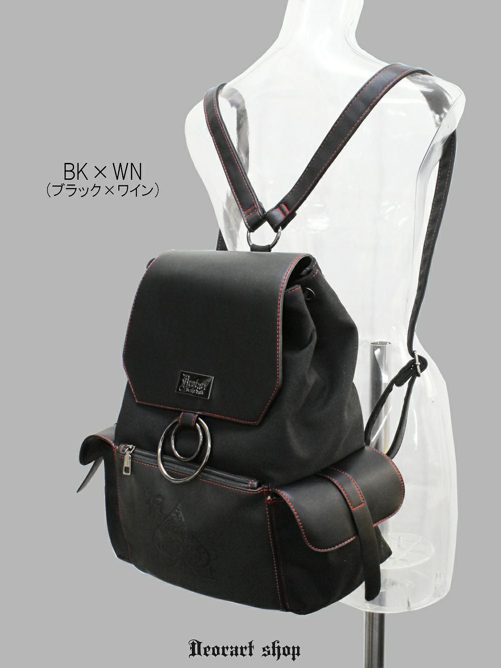 BG002 リング付・ゴシック リュック [スペード・Spade・Goth bag