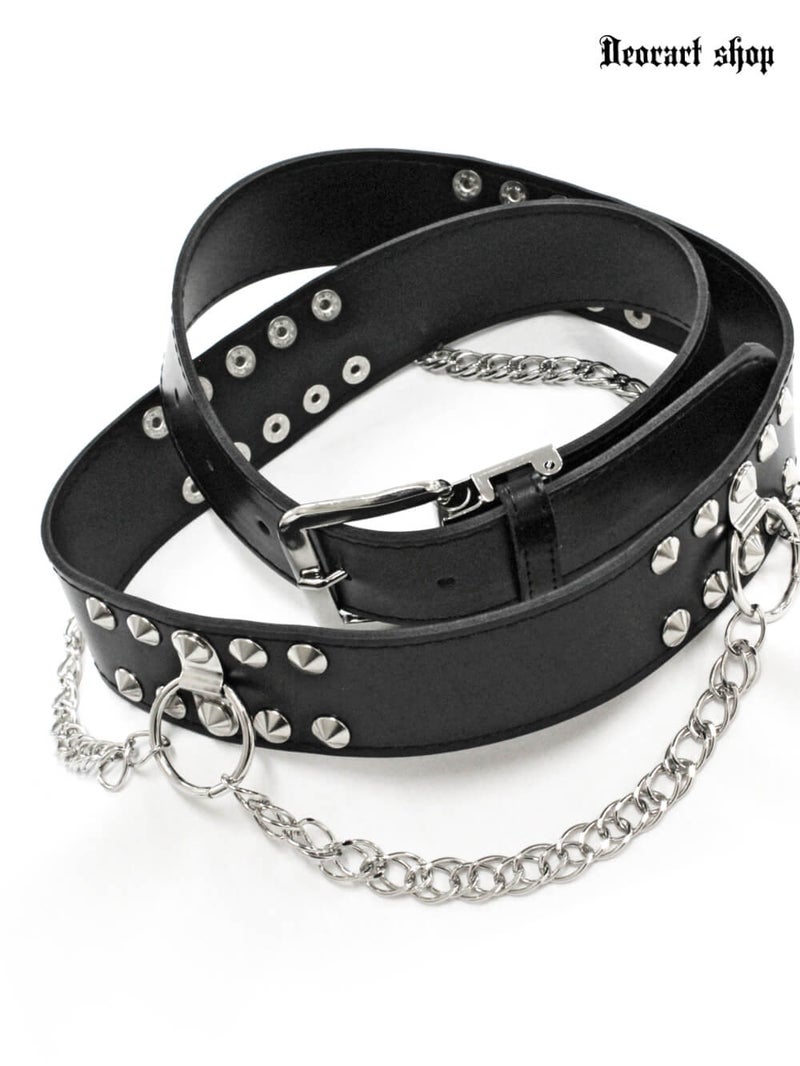 Deorart,ディオラート,リングベルト,角ピラ,ベルト,パンクロック,チェーン,ハード,メタル,スタッズ