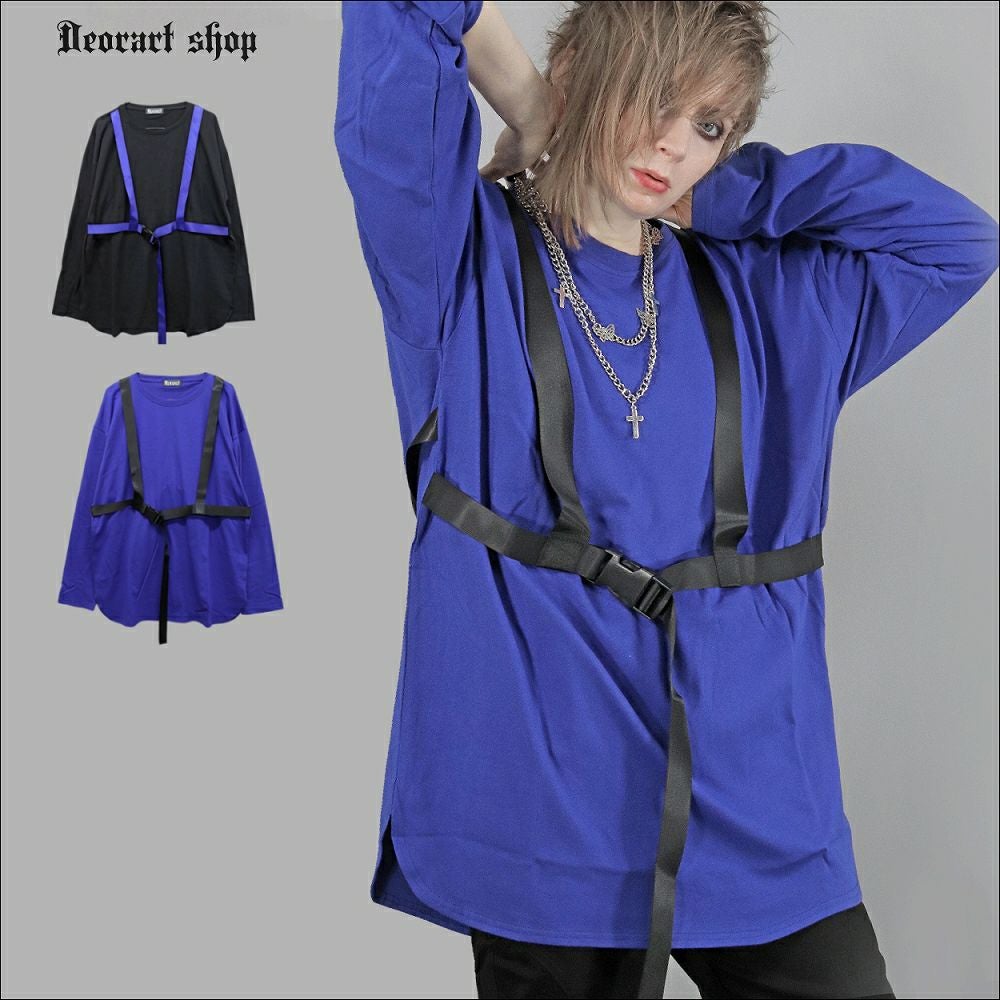 Deorart,ディオラート,コルセット,ベルト付き,拘束ベルト,ハーネス,ゴスパン,大きめ,ゴシック,変形Tシャツ,変型Tシャツ,V系,ヴィジュアル系,30代,40代,50代,カッコイイ,衣装,ダンス,メンズ,レディス