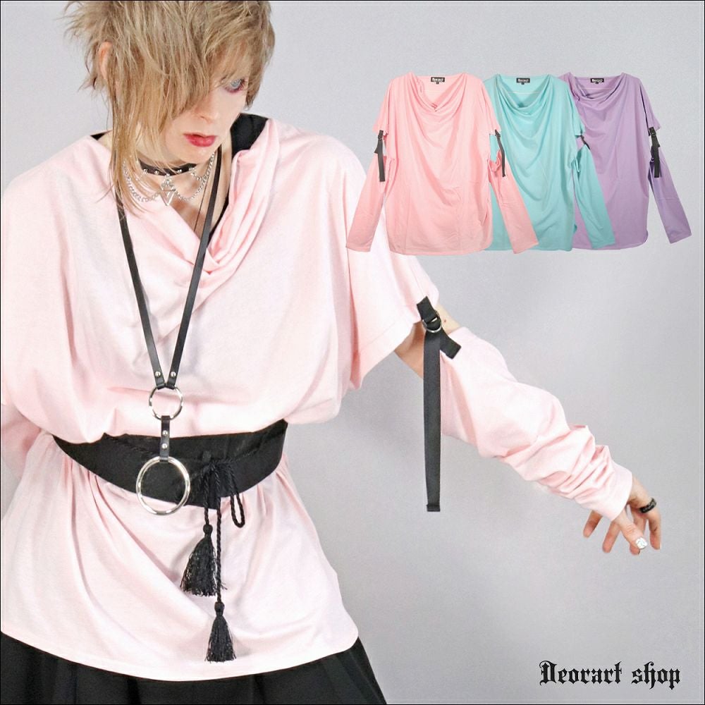 Deorart,ディオラート,ドレープネック,アームカバー,地雷系,袖セパレート,ボンテージ,変形Tシャツ,変型Tシャツ,V系,ヴィジュアル系,30代,40代,50代,ゴスパン