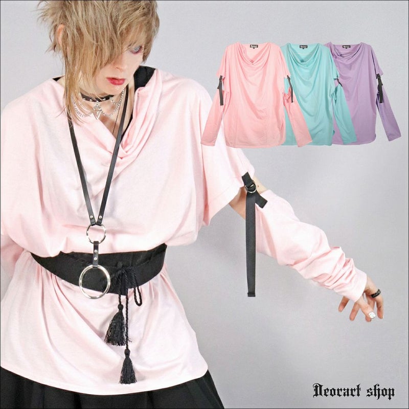 Deorart,ディオラート,ドレープネック,アームカバー,地雷系,袖セパレート,ボンテージ,変形Tシャツ,変型Tシャツ,V系,ヴィジュアル系,30代,40代,50代,ゴスパン