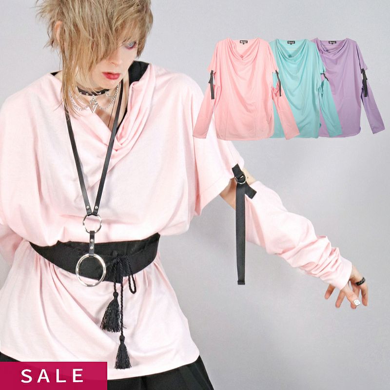 Deorart,ディオラート,ドレープネック,アームカバー,地雷系,袖セパレート,ボンテージ,変形Tシャツ,変型Tシャツ,V系,ヴィジュアル系,30代,40代,50代,ゴスパン