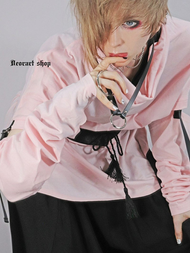 Deorart,ディオラート,ドレープネック,アームカバー,地雷系,袖セパレート,ボンテージ,変形Tシャツ,変型Tシャツ,V系,ヴィジュアル系,30代,40代,50代,ゴスパン