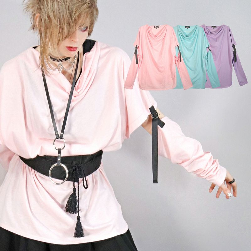 Deorart,ディオラート,ドレープネック,アームカバー,地雷系,袖セパレート,ボンテージ,変形Tシャツ,変型Tシャツ,V系,ヴィジュアル系,30代,40代,50代,ゴスパン