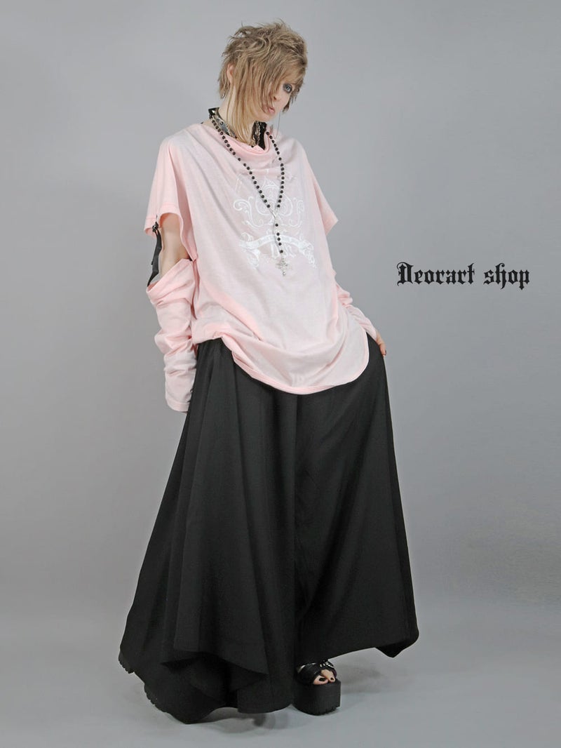 Deorart,ディオラート,ドレープネック,アームカバー,地雷系,袖セパレート,ボンテージ,変形Tシャツ,変型Tシャツ,V系,ヴィジュアル系,30代,40代,50代,ゴスパン