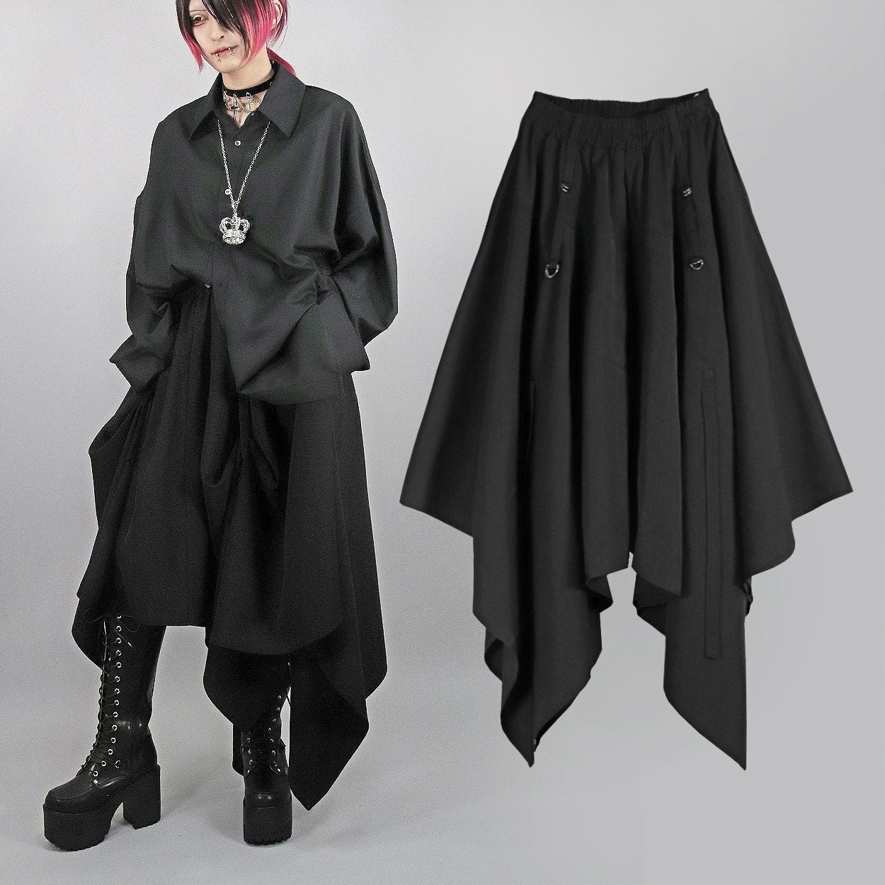 DRT2738 【GOTH CHINA】[無地] アジャスタ付 変形ユニセックス