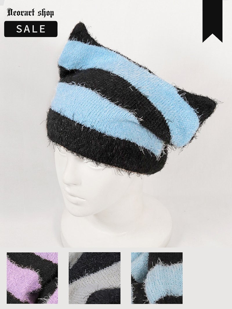 Deorart,ディオラート,もこもこ,ファー,シャギーニット,V系,ネコ耳,猫耳,地雷系,帽子,ニット帽,ボーダー,パンク,ゴスロリ,ゴスパン,ヴィジュアル系,20代,30代,40代,カッコイイ,衣装,ダンス,メンズ,レディス