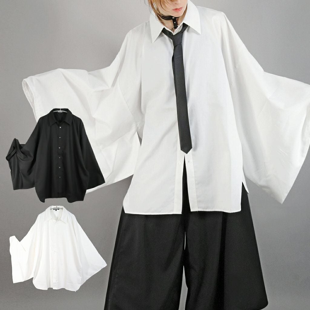 Deorart,ディオラート,モード,ゴシック,セットアップ,モノトーン,着物袖シャツ,振袖シャツ,和装セットアップ,ワントーンコーデ,シャツ,ブラウス,おそろい,和楽器,浴衣,セパレート,ライブ,ファッション,衣装,メンズ,レディス,通販,バイカラー