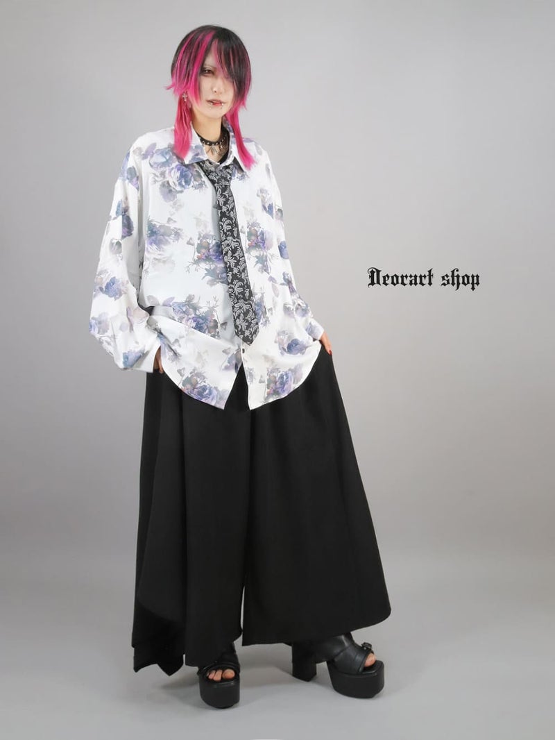 Deorart,ディオラート,総柄シャツ,V系シャツ,パーティ,ドレスアップ,ローズ柄,オーバーサイズ,薔薇,花柄,メンズ,レディス,おしゃれ,カッコイイ,地雷系,ホスト,ライブ衣装,通販