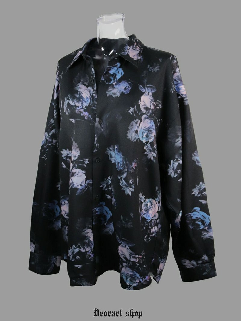 Deorart,ディオラート,総柄シャツ,V系シャツ,パーティ,ドレスアップ,ローズ柄,オーバーサイズ,薔薇,花柄,メンズ,レディス,おしゃれ,カッコイイ,地雷系,ホスト,ライブ衣装,通販