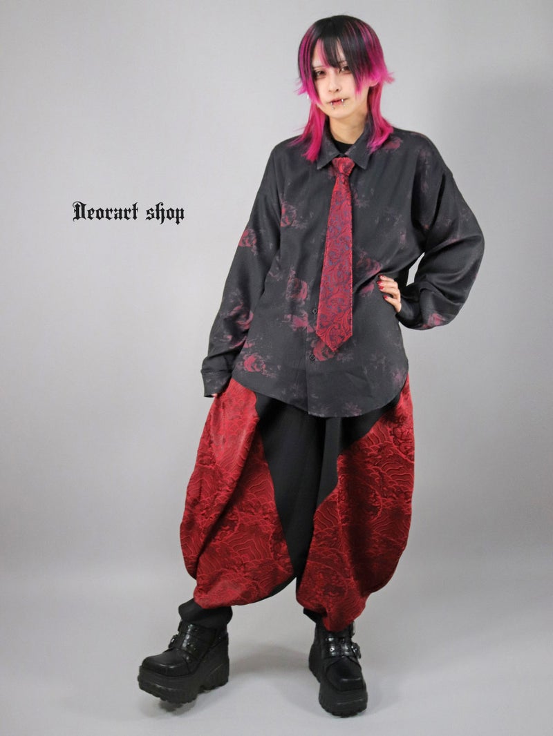 Deorart,ディオラート,総柄シャツ,V系シャツ,パーティ,ドレスアップ,ローズ柄,オーバーサイズ,薔薇,花柄,メンズ,レディス,おしゃれ,カッコイイ,地雷系,ホスト,ライブ衣装,通販