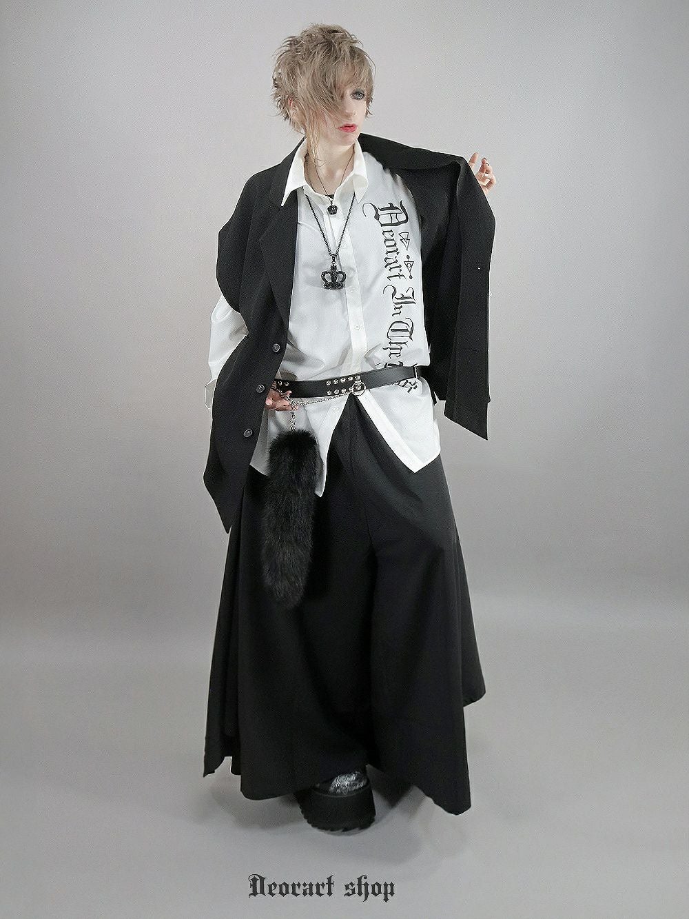 DRT2757 [無地]スカート風 ユニセックス・ワイドパンツ | Deorart shop