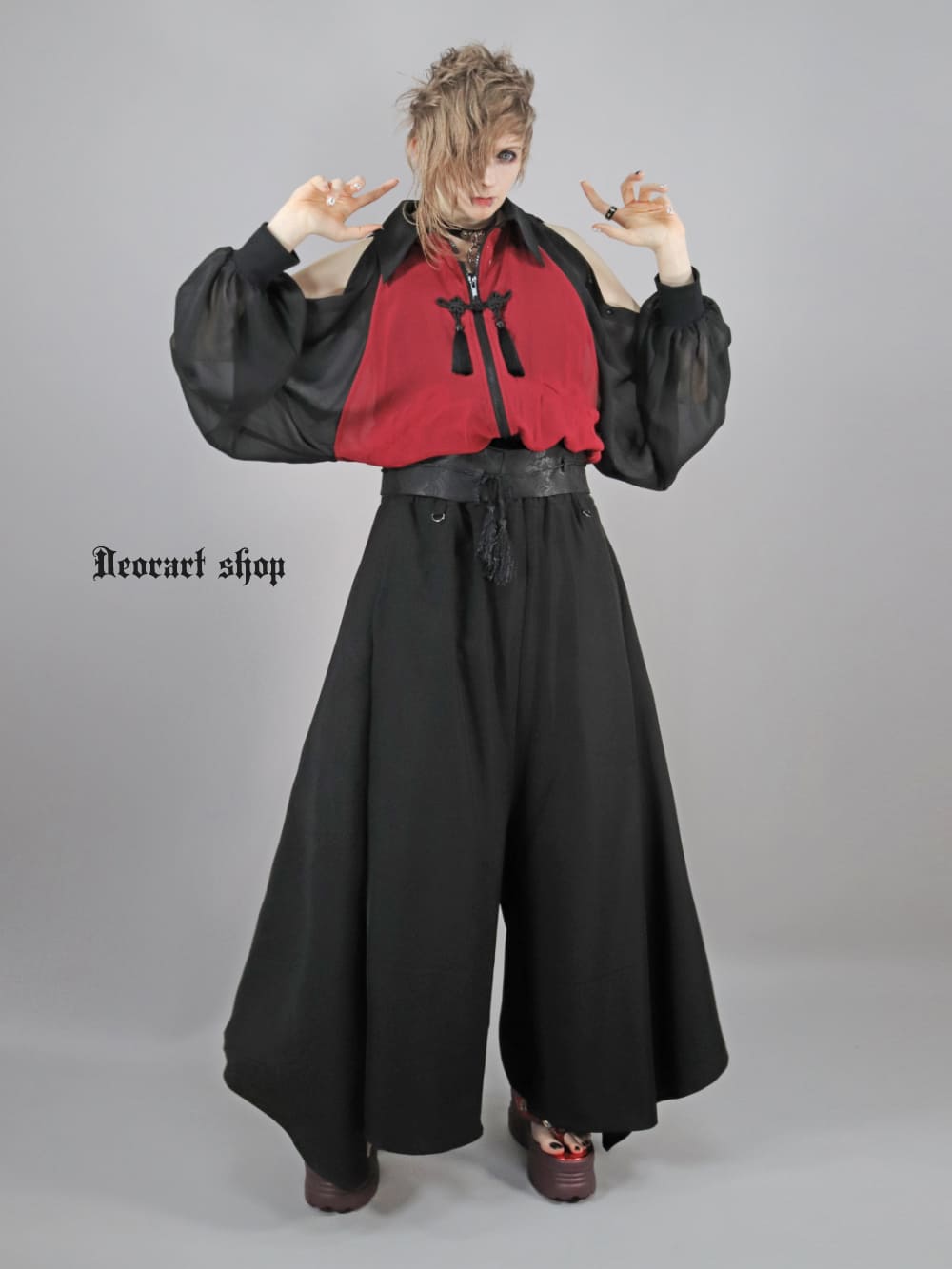 Deorart,ディオラート,V系,ヴィジュアル系,パンツ,セットアップ,メンズスカート,ゴシックスカート,ワイドパンツ,エプロンパンツ, モード系,ゴシック,地雷系,メンズ,男装,レディス,カッコイイ,衣装,ダンス,メンズ,レディス