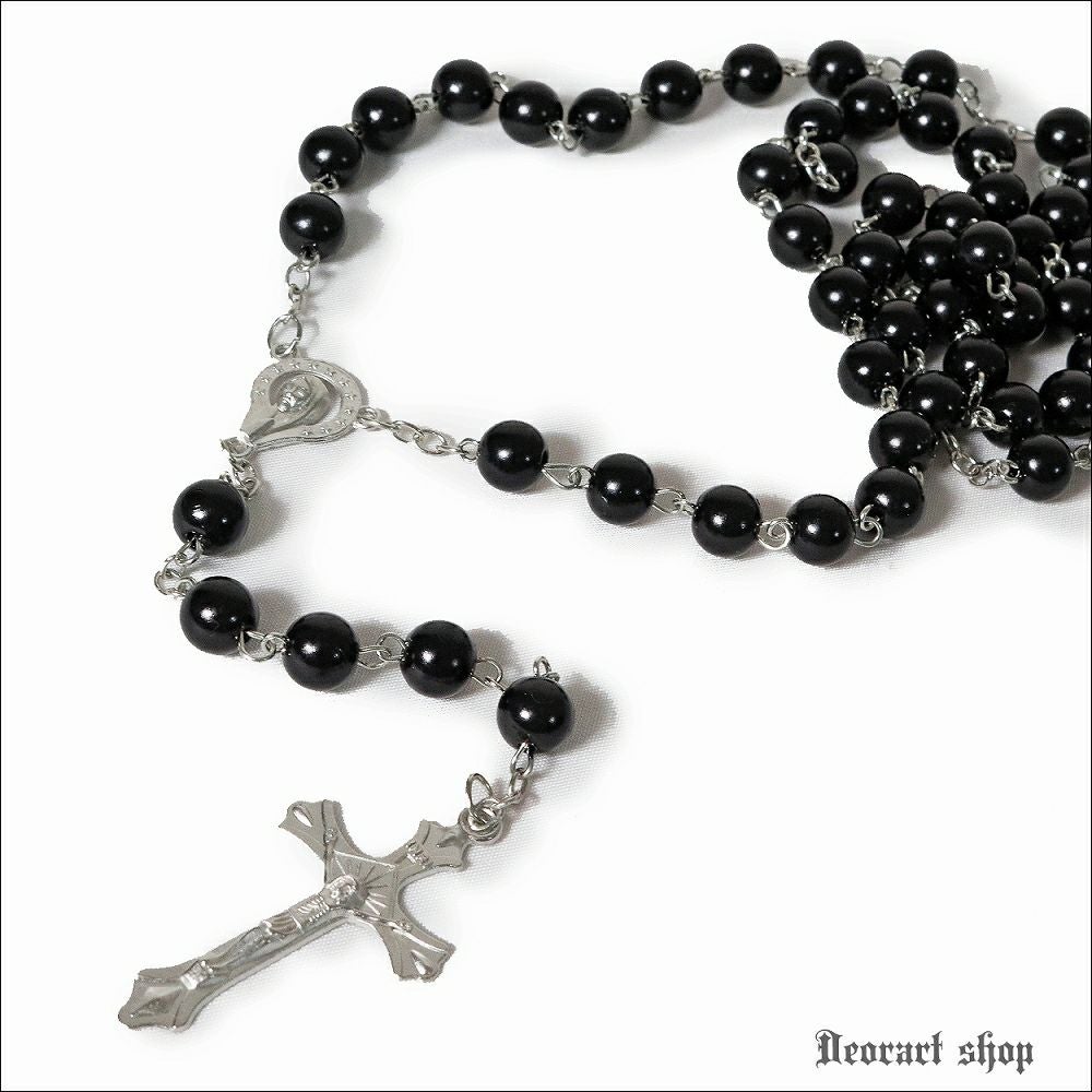 BY2139 ロザリオ・ロングネックレス[WHITE] | Deorart shop