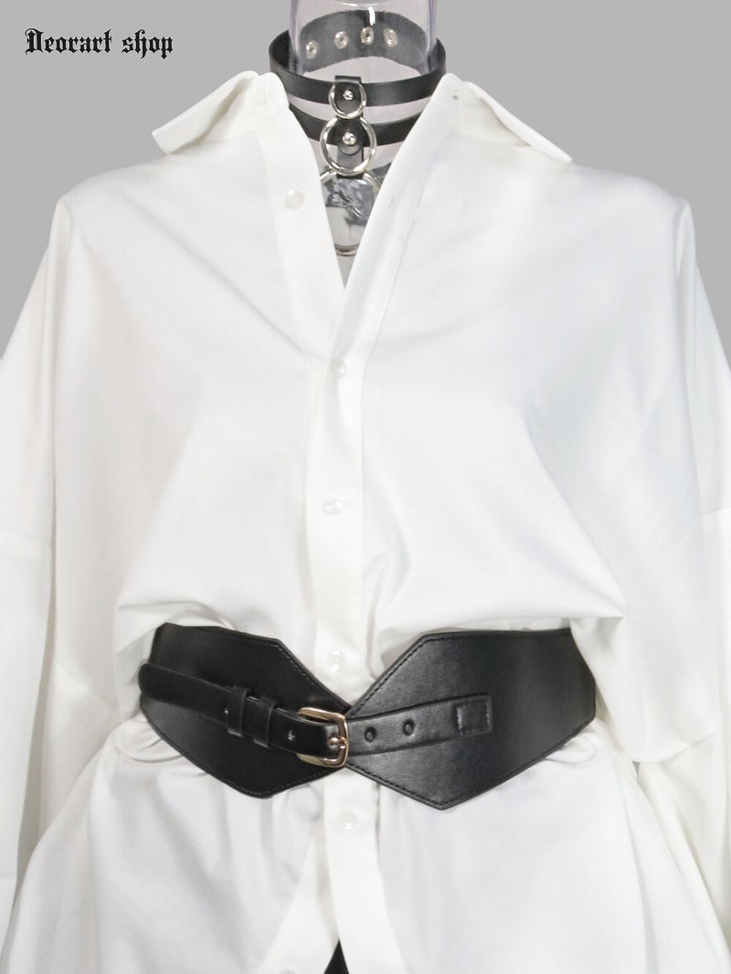 Deorart,ウエストマーク,ベルト,バックルベルト,コルセット風ベルト,かっこいい,太ベルト,ユニセックス,レディース,メンズ,和装コーデ,