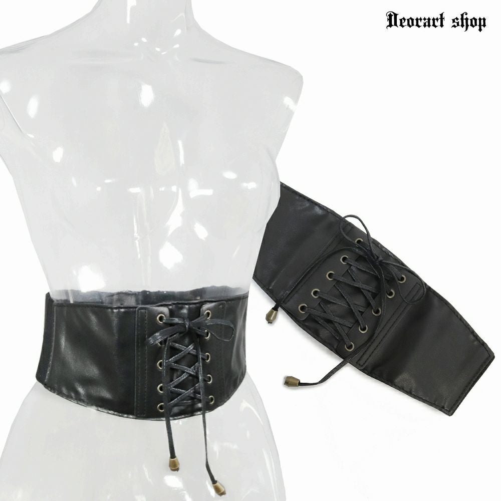 BY1111 レースアップ・ストレッチ コルセットベルト [ 中幅