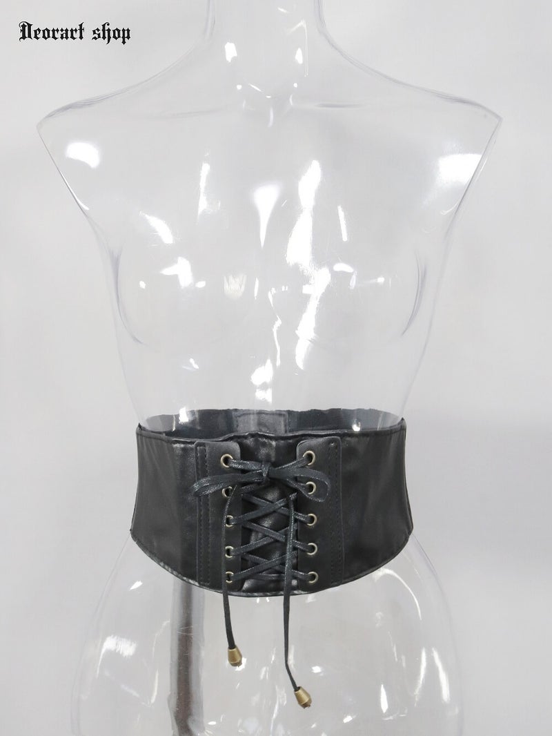 Deorart,ウエストマーク,ベルト,コルセット風ベルト,かっこいい,太ベルト,ユニセックス,レディース,メンズ,和装コーデ,編み上げ,レースアップ,