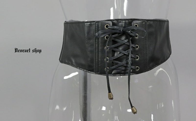 Deorart,ウエストマーク,ベルト,コルセット風ベルト,かっこいい,太ベルト,ユニセックス,レディース,メンズ,和装コーデ,編み上げ,レースアップ,