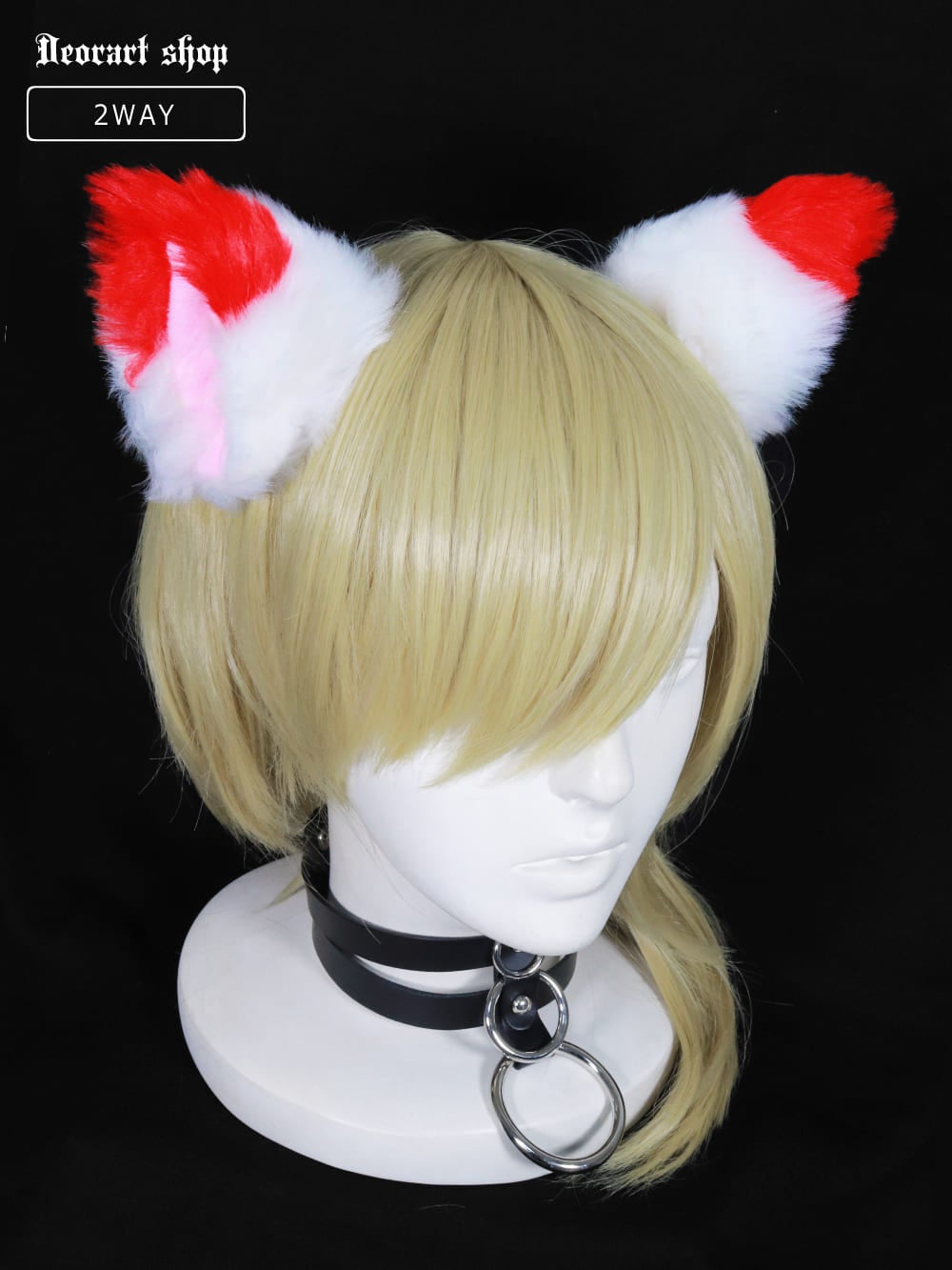 BY1106 [2WAY] ケモ耳・ヘアアクセサリー [九尾・ホワイト] | Deorart