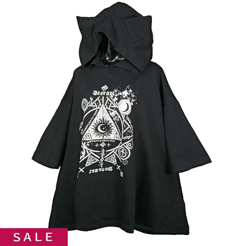 Deorart,ディオラート,モード,ゴスパン,ゴシック,ワンピーズ,チュニック,Aライン,地雷系,ファッション,ネコミミフード,猫耳フード,メンズ,レディス