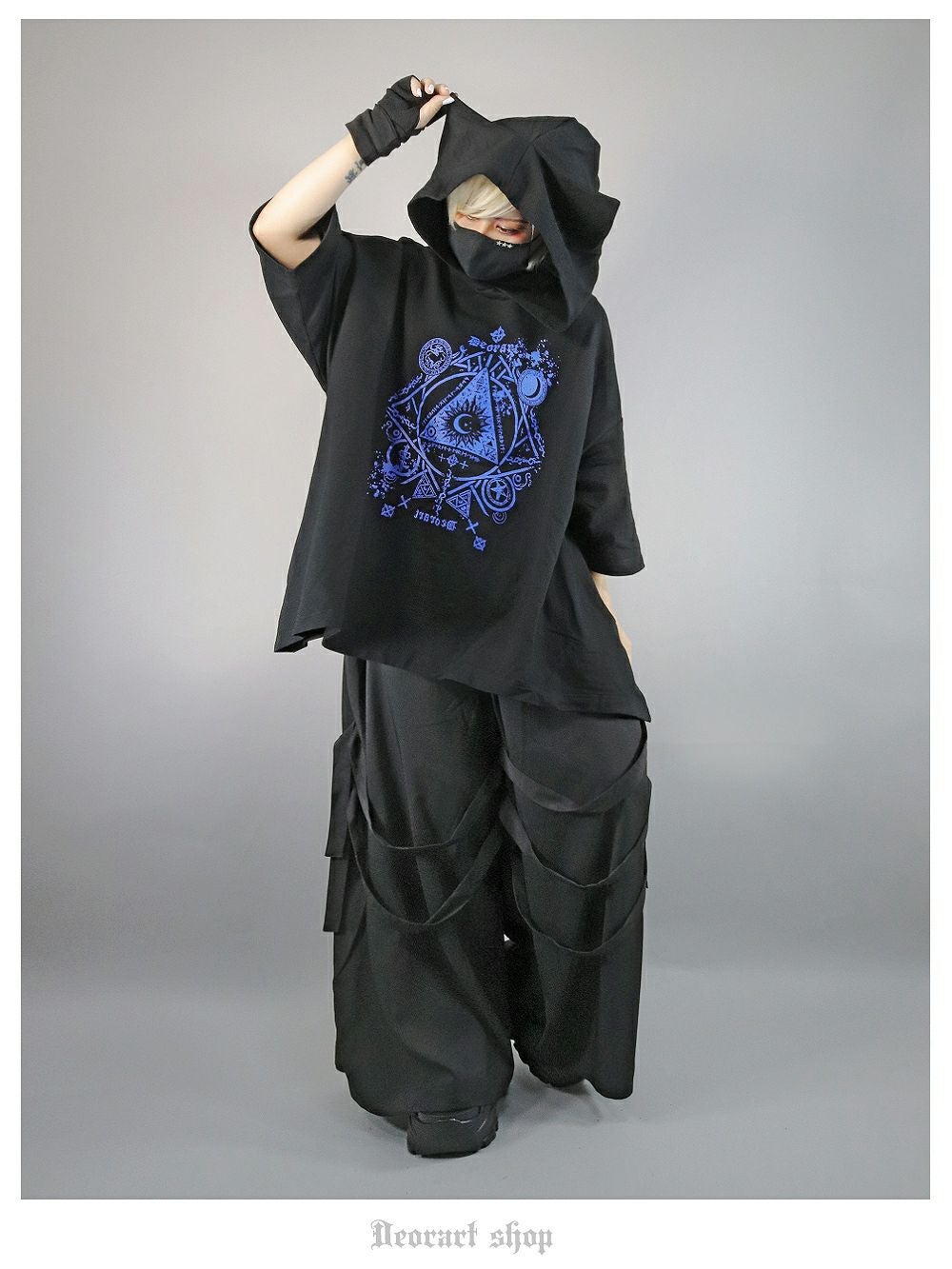 Deorart,ディオラート,モード,ゴスパン,ゴシック,ワンピーズ,チュニック,Aライン,地雷系,ファッション,ネコミミフード,猫耳フード,メンズ,レディス