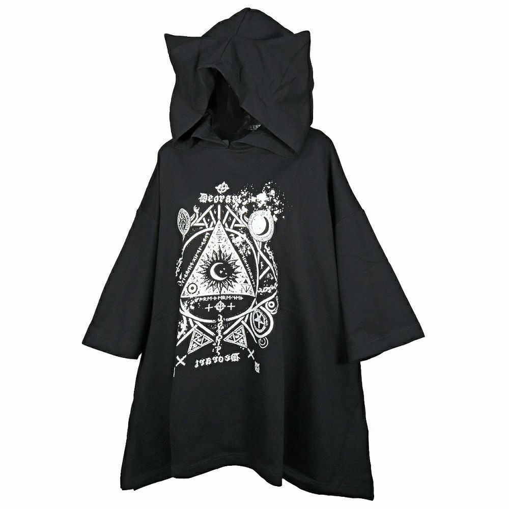 Deorart,ディオラート,モード,ゴスパン,ゴシック,ワンピーズ,チュニック,Aライン,地雷系,ファッション,ネコミミフード,猫耳フード,メンズ,レディス