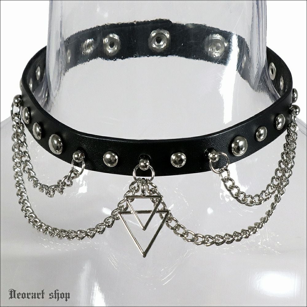 三角,トライアングル,Deorart,ディオラート,V系,男装,ギャルソン,ホスト,チョーカー,パーティ,ネックレス,カッコイイ,メンズ,モード,大人,ファッション,メンズ