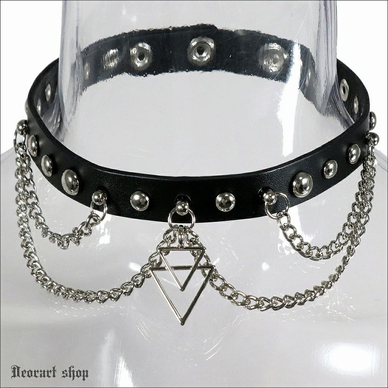 三角,トライアングル,Deorart,ディオラート,V系,男装,ギャルソン,ホスト,チョーカー,パーティ,ネックレス,カッコイイ,メンズ,モード,大人,ファッション,メンズ