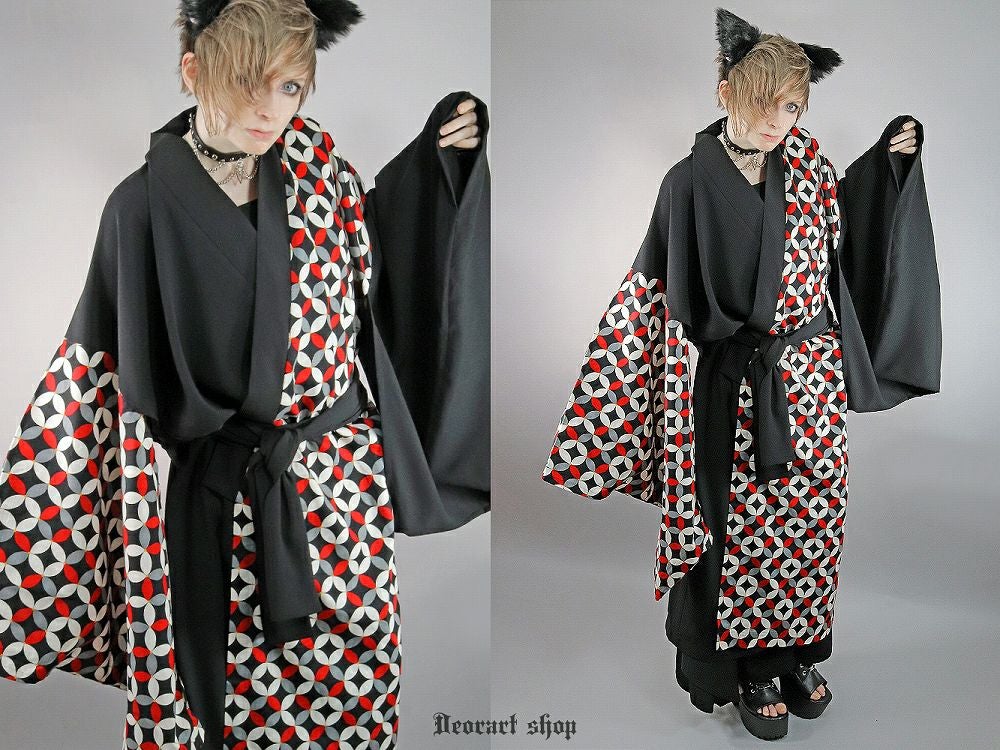 Deorart(ディオラート)和柄切り替え着流し3点セット DRT2770B [ YUKATA ] Gothic＆Modern 振袖 浴衣 [モダン・七宝