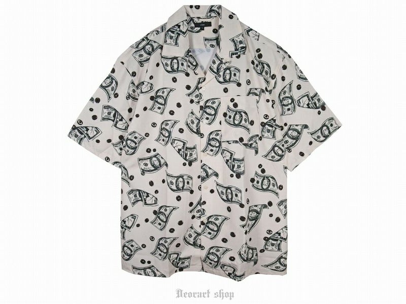 Deorart,ディオラート,モード,ゴスパン,パンクロック,総柄シャツ,ビッグサイズ,ワンピース,カッコイイ,ライブ,ハイブランド,ファッション,衣装,メンズ,レディス,通販,古着風,ドル柄,五分袖シャツ