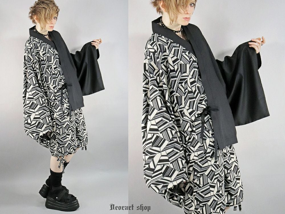 DRT2783 【2P set】オリジナル・甚平SET 【ジオメトリック柄