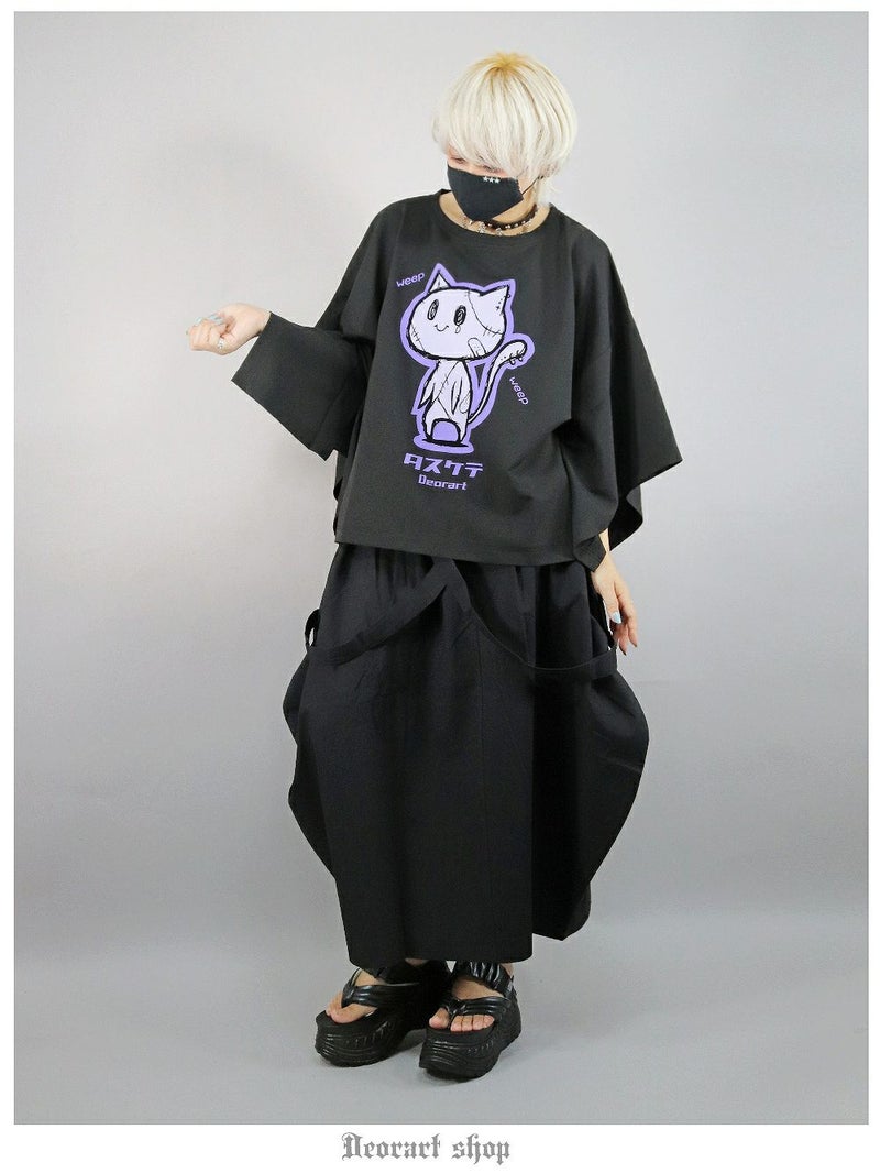 Deorart,ディオラート,Tシャツ,ゴスパン,地雷系,病み,猫,病みかわ,ビッグT,V系,バンギャ,ホスト,衣装,メンズ,レディス