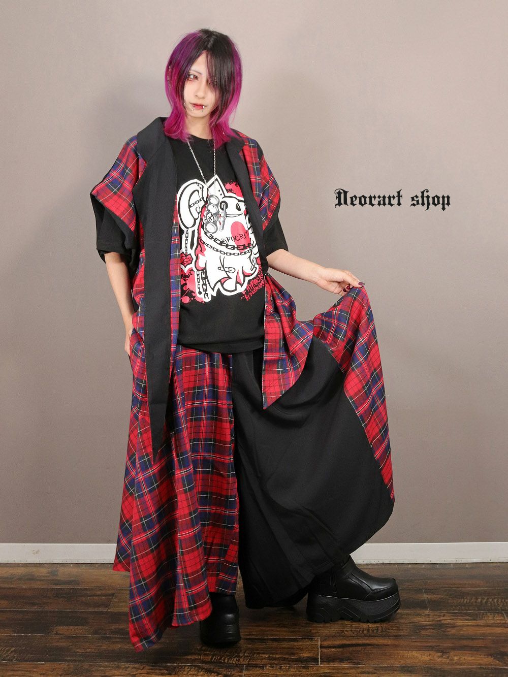 DRT2789 オーバーサイズ ・ トラッドベスト・ジレ [チェック柄