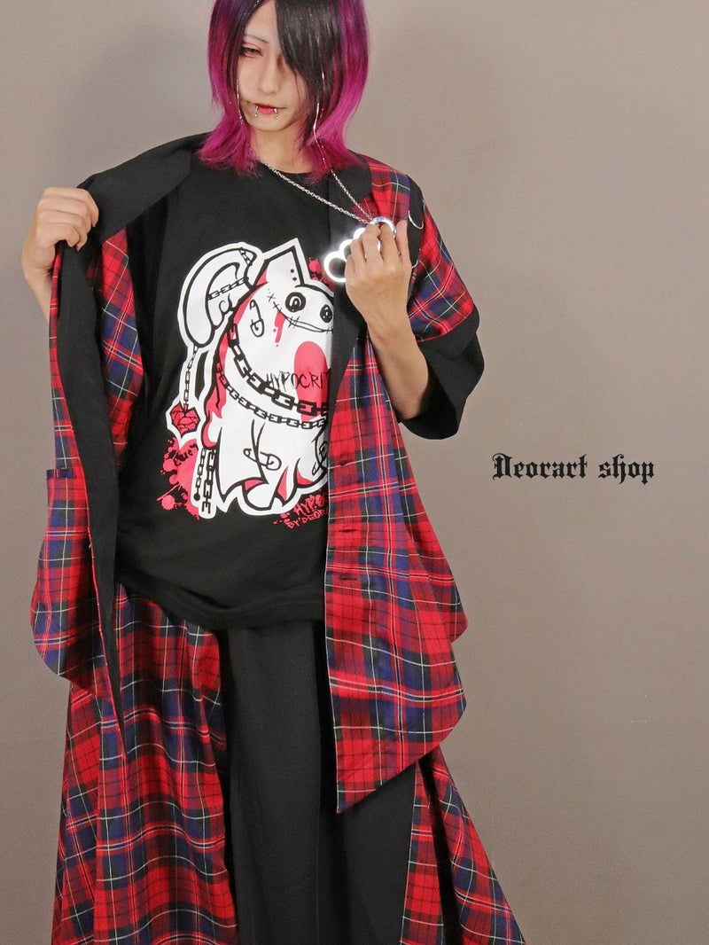 Deorart,ディオラート,モード,ゴシック,チェック柄,ベスト,ジレ,セットアップ,パンクロック,地雷系,トラッド,メンズスカート,V系,ヴィジュアル系,大人,ライブ,ファッション,衣装,メンズ,レディス,通販