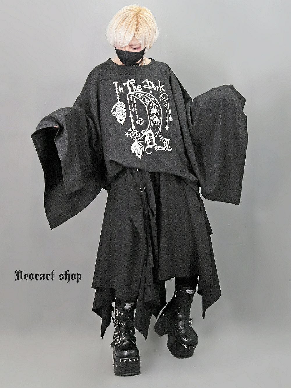 DRT2797 オーバーサイズ・ワイド袖 プリントカットソー [ moonlit