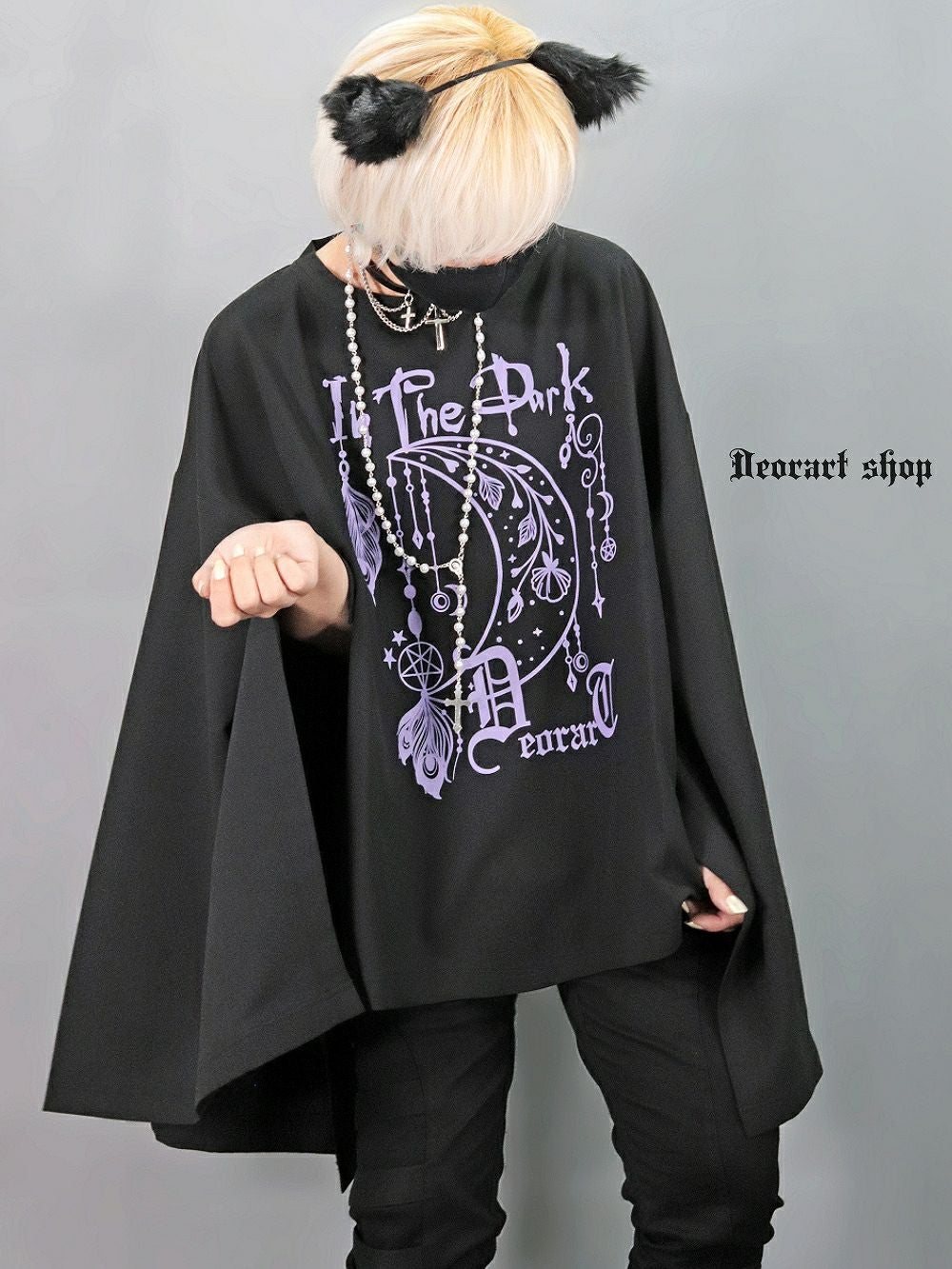 DRT2797 オーバーサイズ・ワイド袖 プリントカットソー [ moonlit