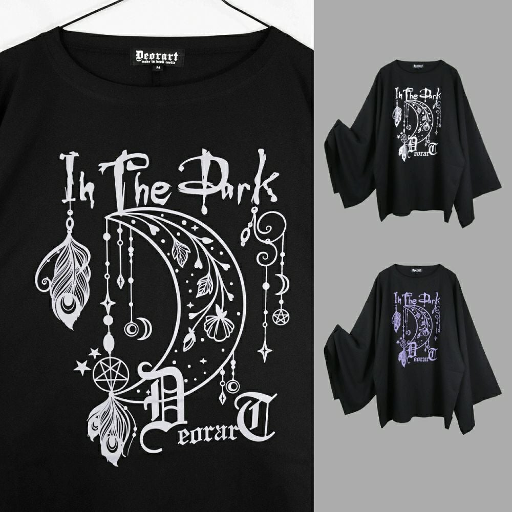 DRT2797 オーバーサイズ・ワイド袖 プリントカットソー [ moonlit