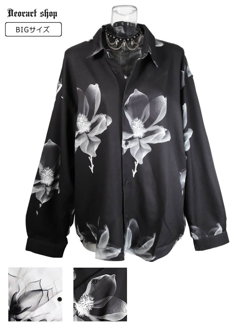 Deorart,ディオラート,V系シャツ,柄シャツ,花柄,薔薇,ゴシック,バンド,ホスト,男装,衣装,オーバーサイズ