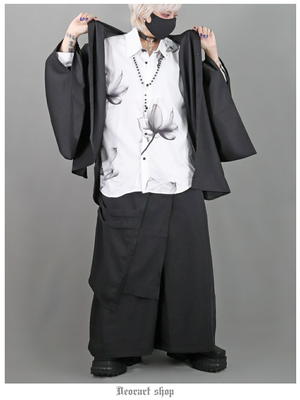 Deorart,ディオラート,V系シャツ,柄シャツ,花柄,薔薇,ゴシック,バンド,ホスト,男装,衣装,オーバーサイズ