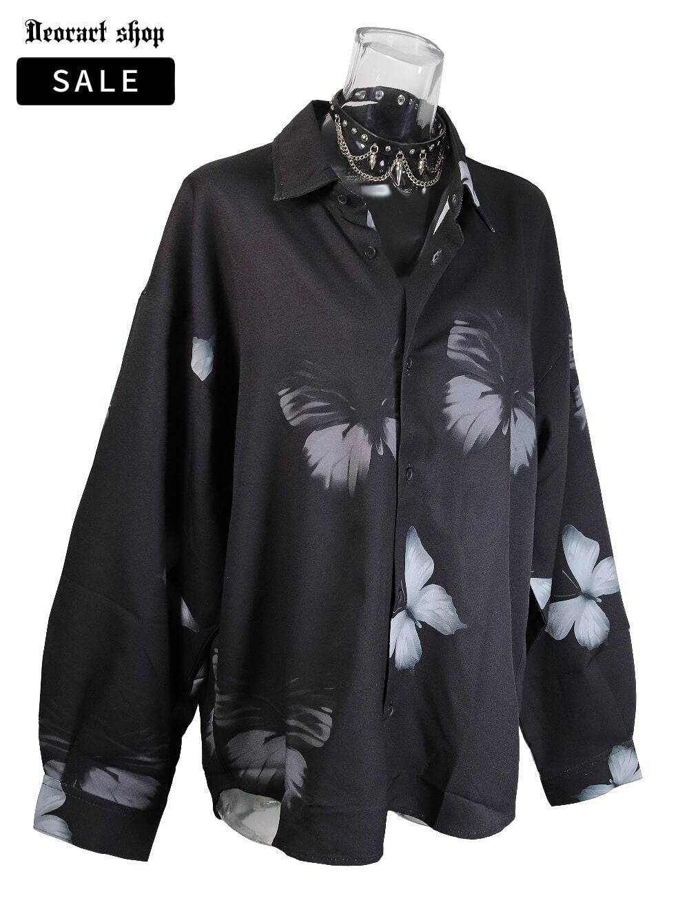 Deorart,ディオラート,V系シャツ,柄シャツ,バタフライ柄,蝶々,ゴシック,バンド,ホスト,男装,衣装,オーバーサイズ