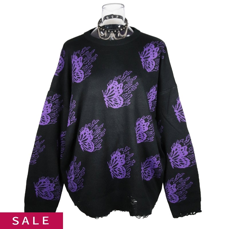 Deorart,ディオラート,ダメージニット,V系,蝶々,バタフライ,衣装,カッコイイ,お洒落,ゴスパン