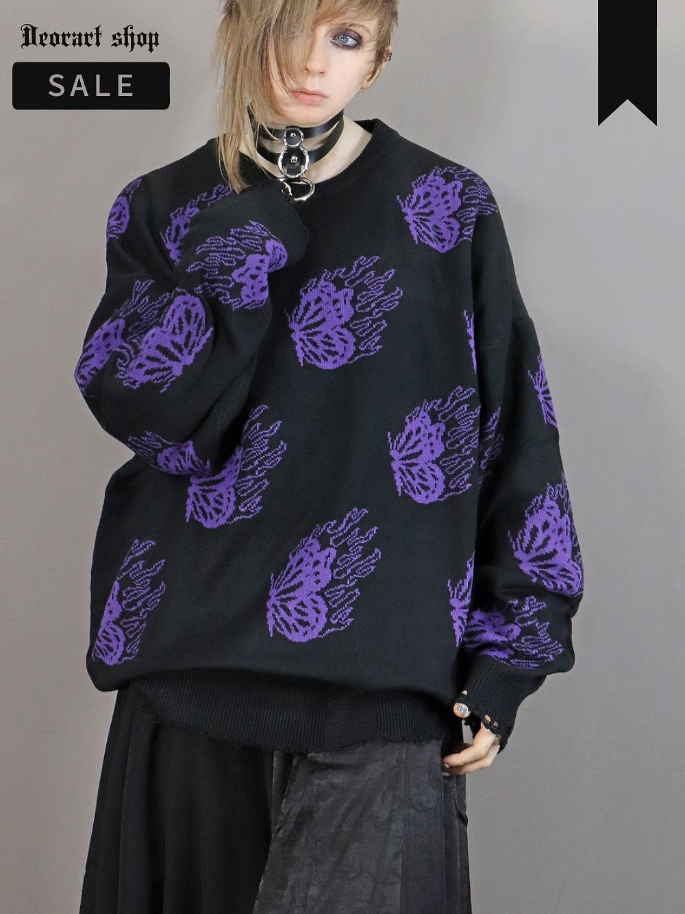 Deorart,ディオラート,ダメージニット,V系,蝶々,バタフライ,衣装,カッコイイ,お洒落,ゴスパン