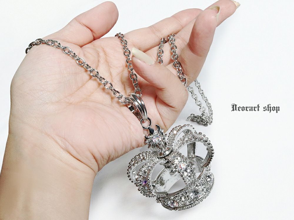 BY1127 クラウン ビッグチャーム ネックレス＆ペンダント [crown